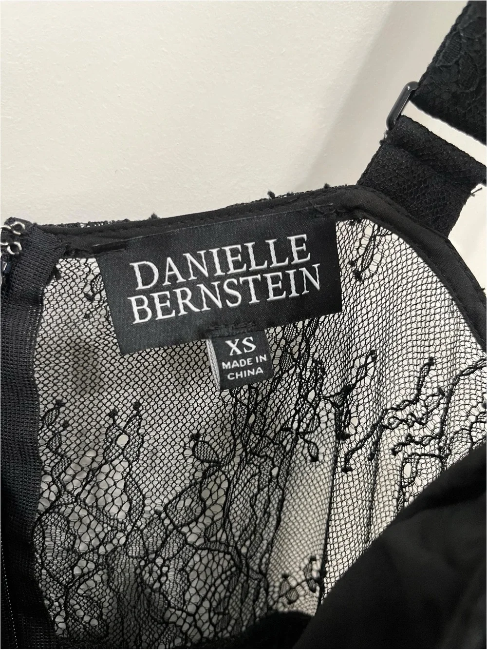 Danielle Bernstein WeWoreWhat Black Lace Sheer Corset Maxi Dress XS